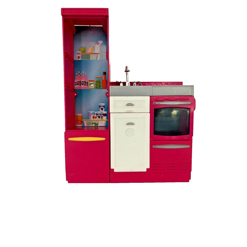 Barbie Doll House Kitchen Play Décor Toy Accessory  10-5/8" H x 8" W x 2-5/8" D